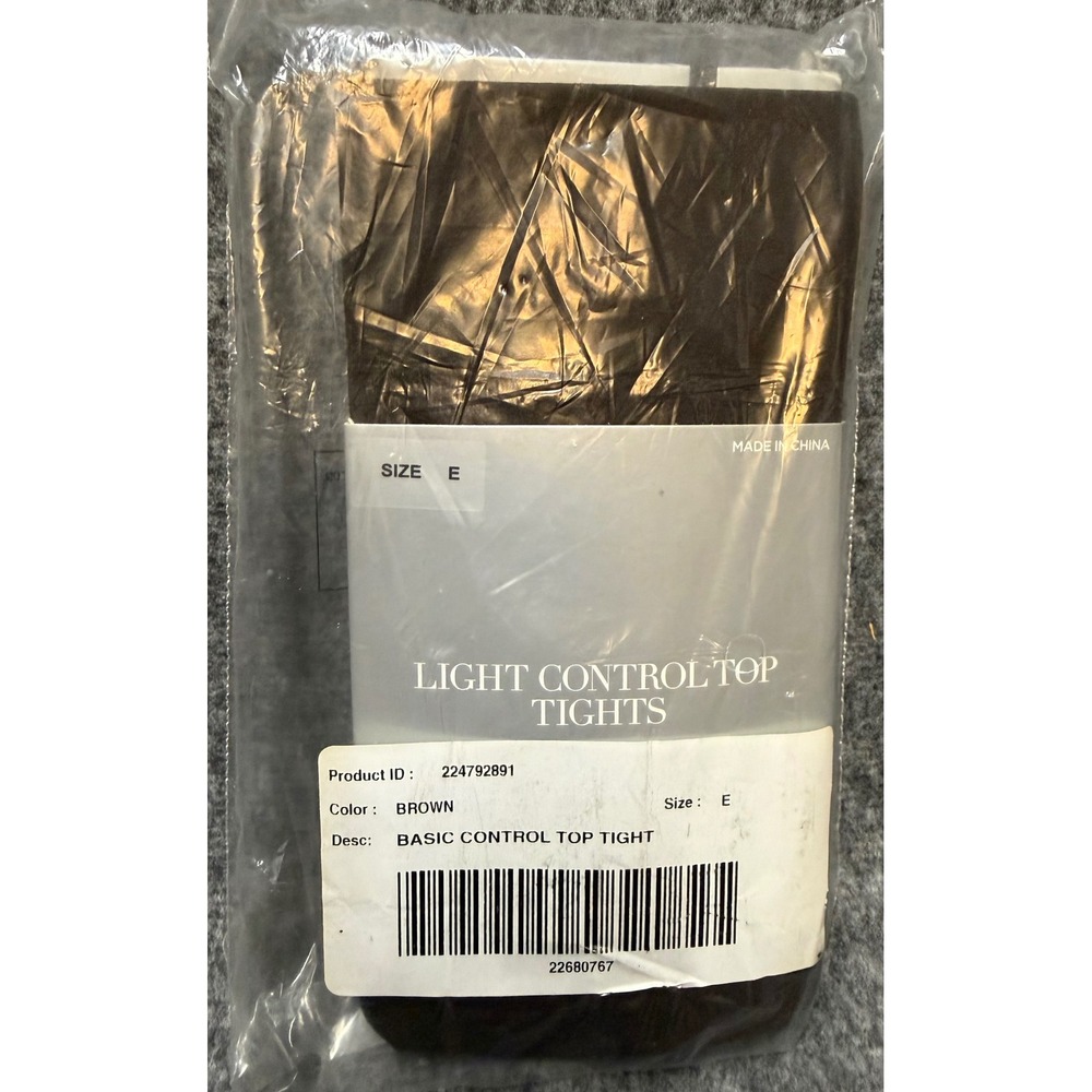 Avenue Brown Basic Light Control Top Tights Womens Size E Plus Size New